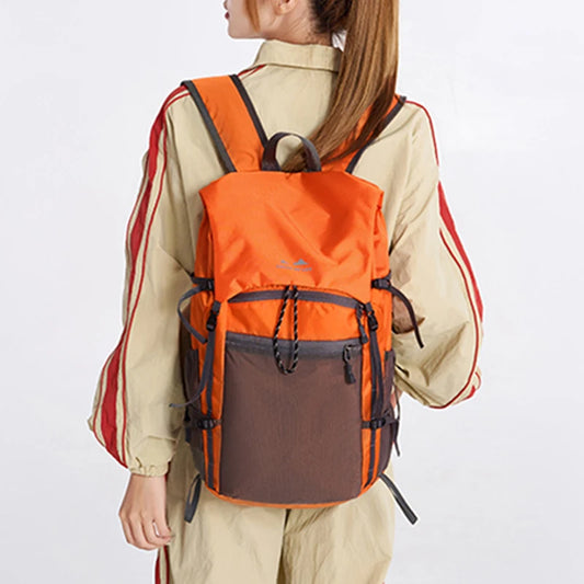 Foldable waterproof oxford outdoor camping hiking backpack with multiple pockets - product image