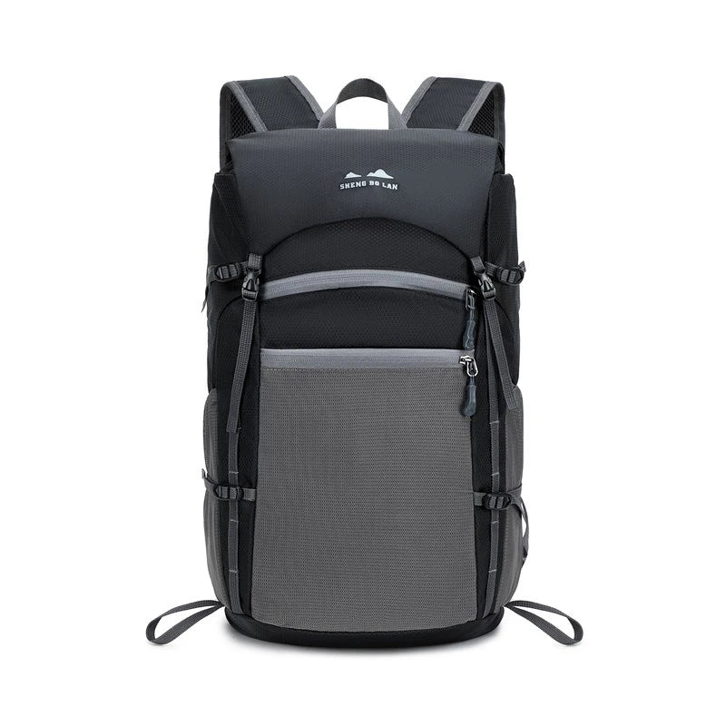 Foldable waterproof oxford outdoor camping hiking backpack with multiple pockets - product image