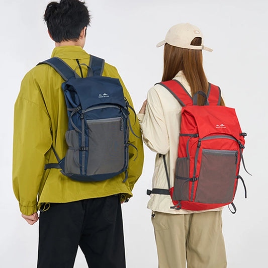Foldable waterproof oxford outdoor camping hiking backpack with multiple pockets - product image