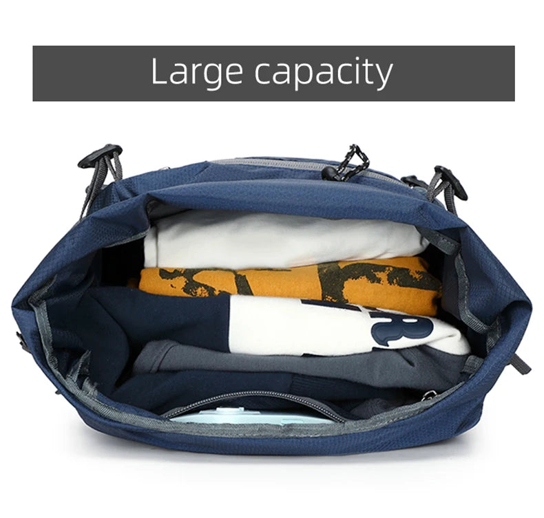 Foldable waterproof oxford outdoor camping hiking backpack with multiple pockets - product image