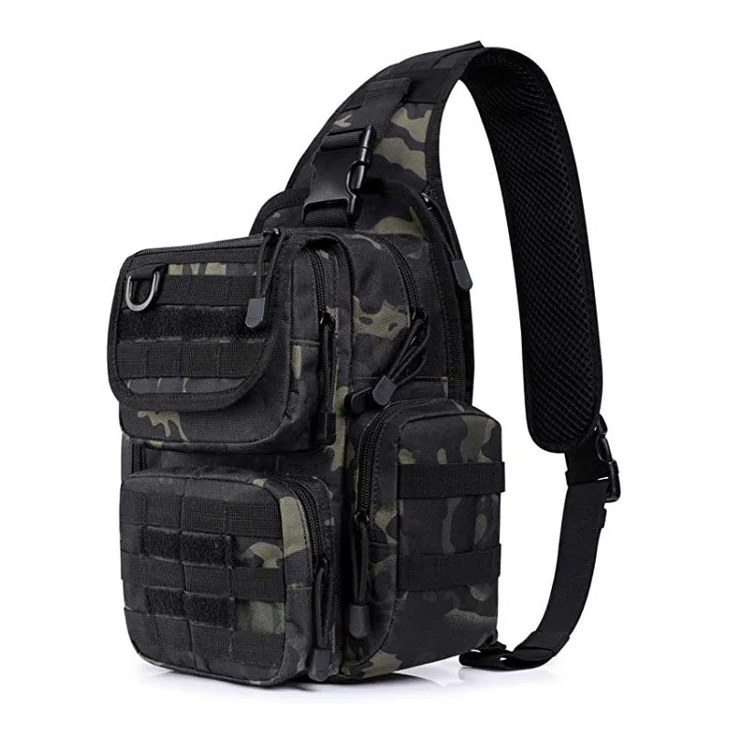 Gun holster tactical nylon backpack chest sling molle pouch hunting outdoor bag - product image