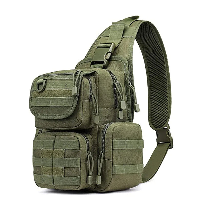 Gun holster tactical nylon backpack chest sling molle pouch hunting outdoor bag - product image