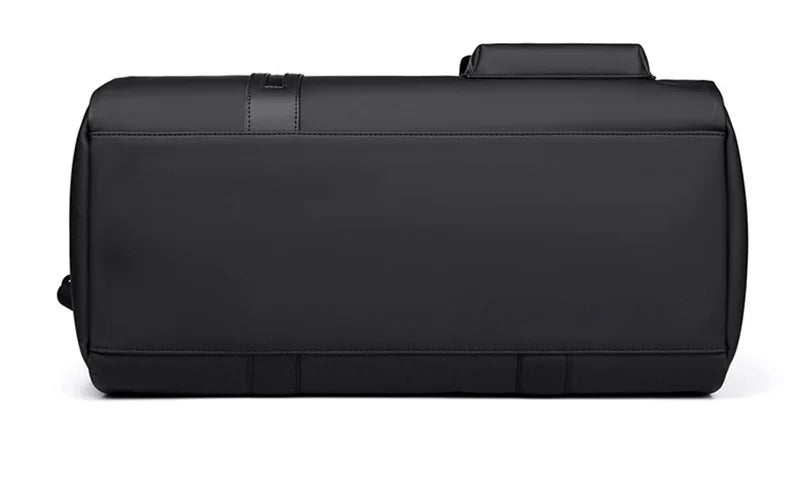 Gym duffel bag with wet dry separation laptop shoe compartment removable strap - product image