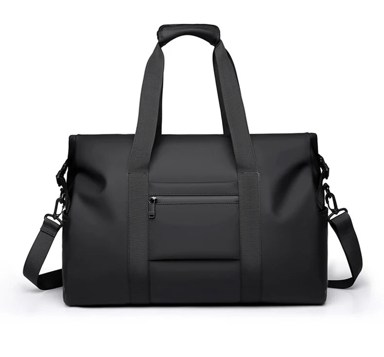 Gym duffel bag with wet dry separation laptop shoe compartment removable strap - product image