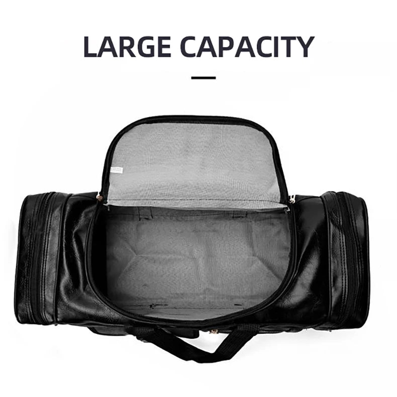 Gym fitness duffel pu travel handheld outdoor hiking large capacity messenger bag - product image