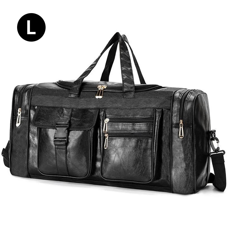 Gym fitness duffel pu travel handheld outdoor hiking large capacity messenger bag - product image