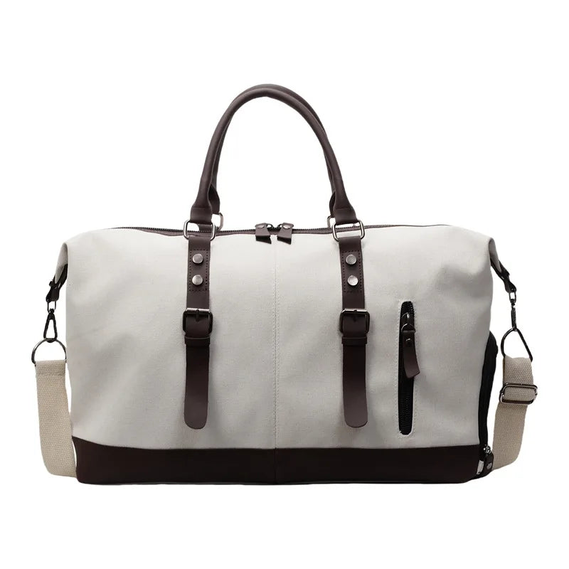 Gym fitness large capacity shoulder duffel with shoe compartment travel weekend - product image