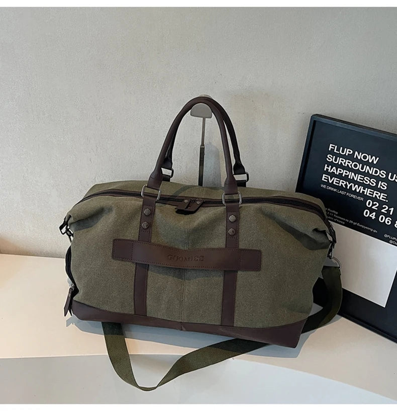 Gym fitness large capacity shoulder duffel with shoe compartment travel weekend - product image