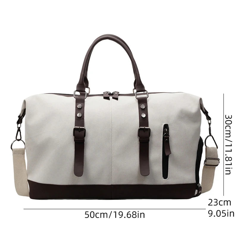 Gym fitness large capacity shoulder duffel with shoe compartment travel weekend - product image