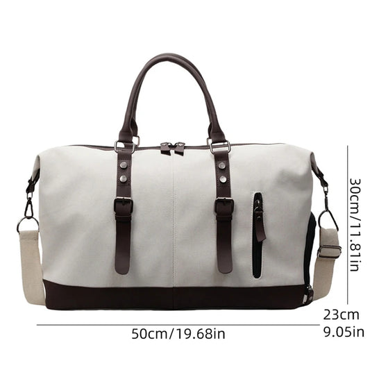 Gym fitness large capacity shoulder duffel with shoe compartment travel weekend - product image