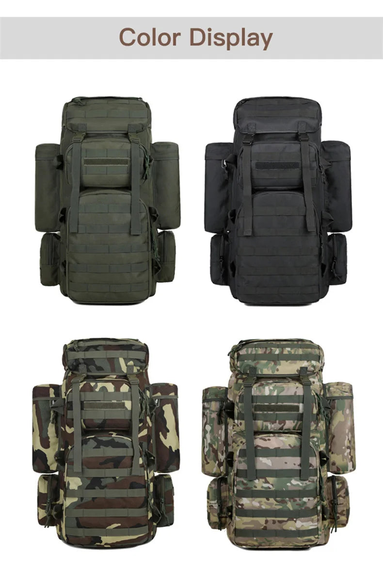 Large capacity nylon climbing camping mountaineering backpack - product image