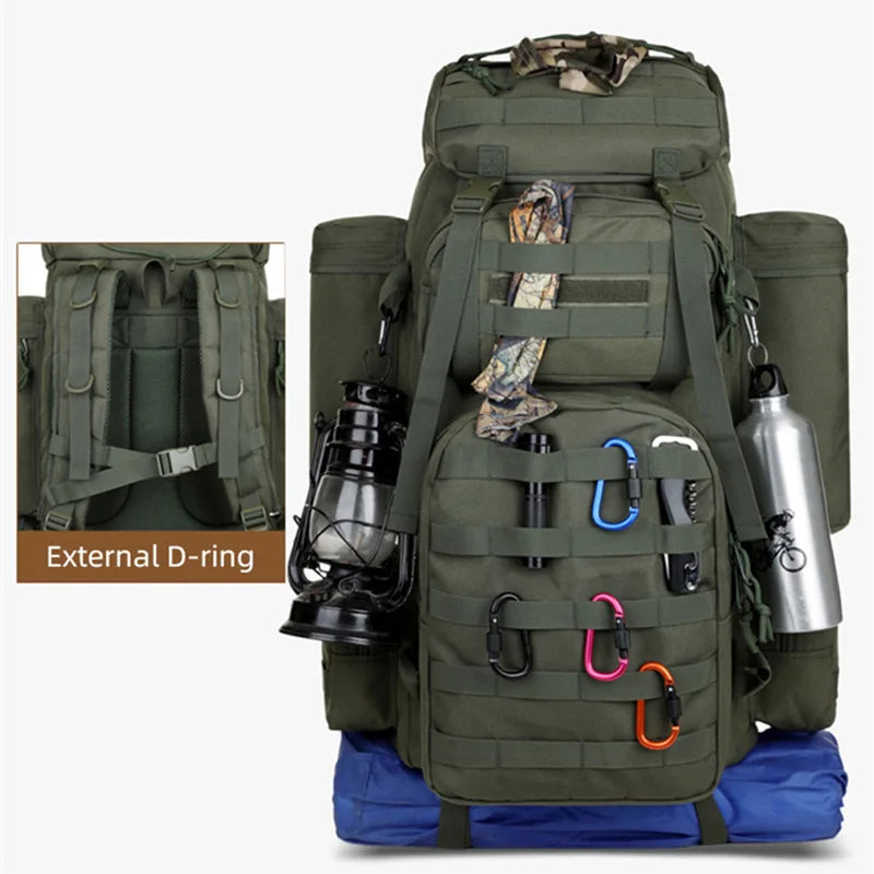 Large capacity nylon climbing camping mountaineering backpack - product image