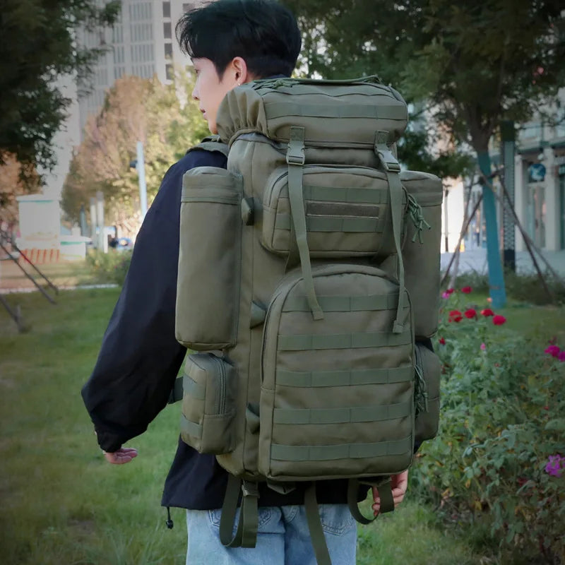 Large capacity nylon climbing camping mountaineering backpack - product image