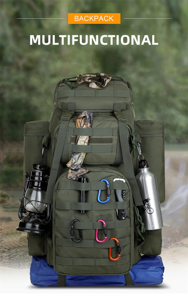 Large capacity nylon climbing camping mountaineering backpack - product image