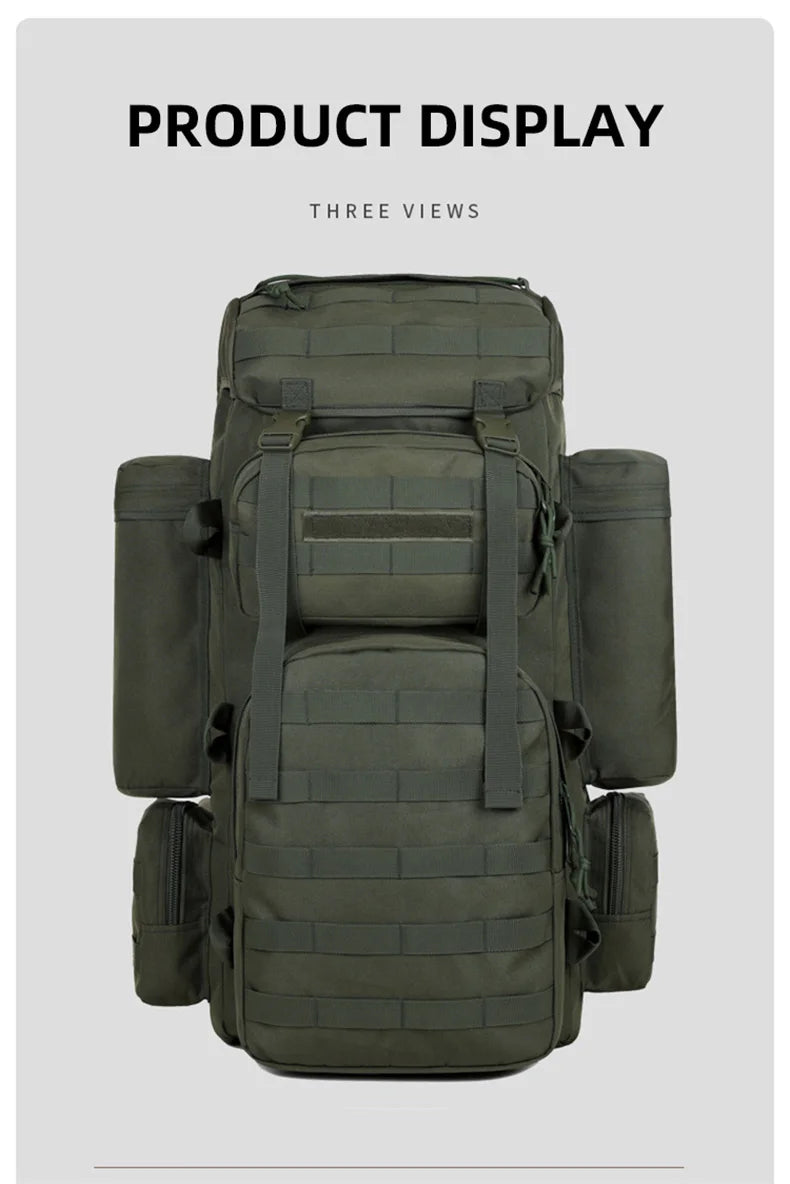 Large capacity nylon climbing camping mountaineering backpack - product image
