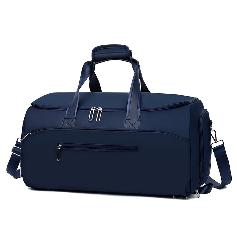 Large capacity nylon fitness sports bag with independent shoe compartment - product image