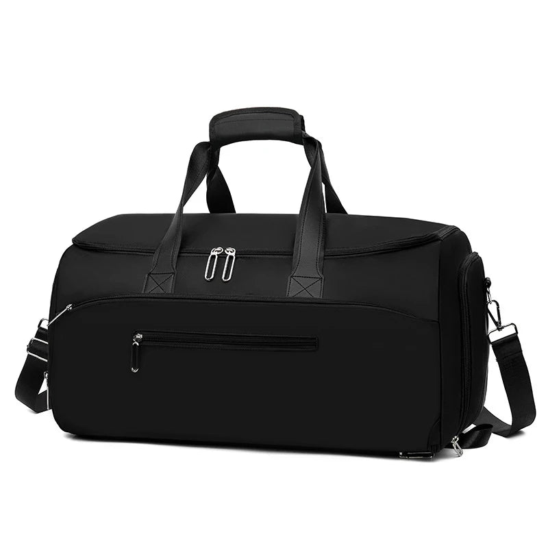 Large capacity nylon fitness sports bag with independent shoe compartment - product image