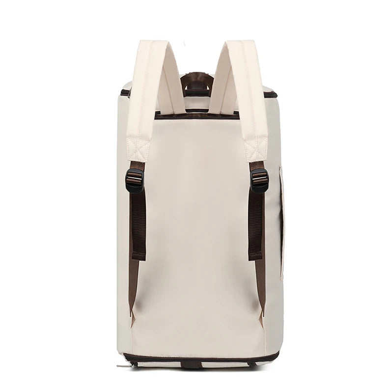 Large capacity nylon fitness sports bag with independent shoe compartment - product image