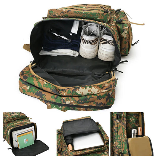 Large climbing nylon bag durable waterproof molle system multi-pocket rucksack - product image
