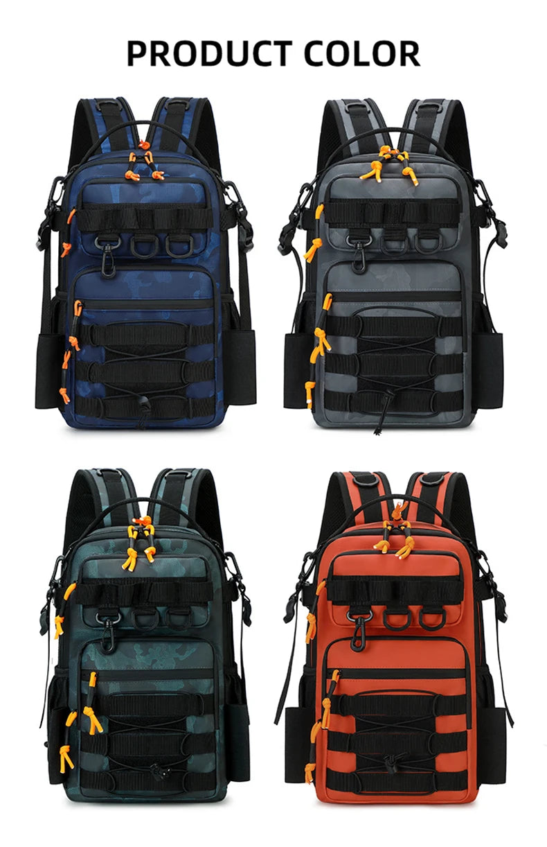 Lure climbing camping oxford backpack large capacity multi-pocket molle system - product image