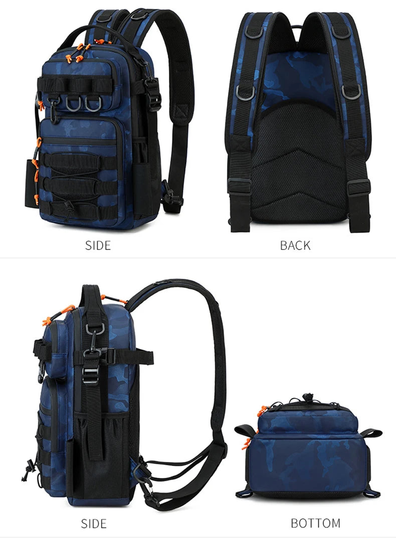 Lure climbing camping oxford backpack large capacity multi-pocket molle system - product image