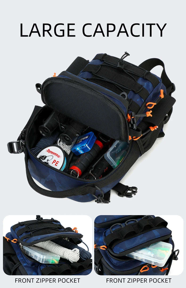 Lure climbing camping oxford backpack large capacity multi-pocket molle system - product image