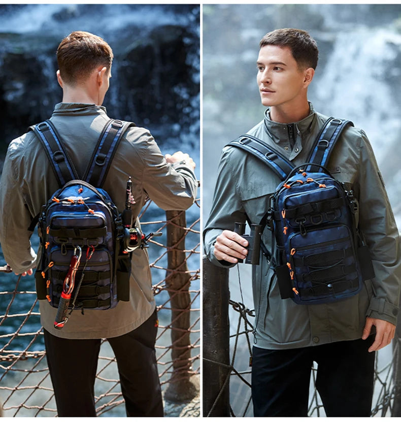 Lure climbing camping oxford backpack large capacity multi-pocket molle system - product image