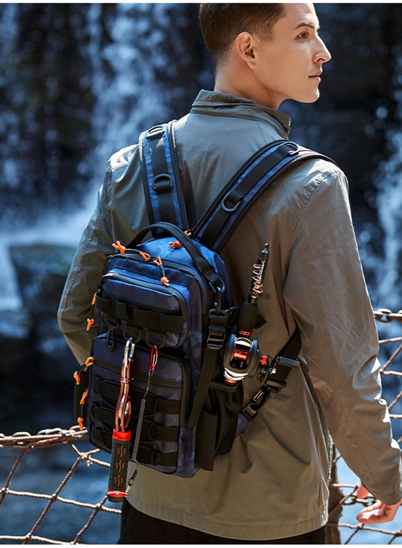Lure climbing camping oxford backpack large capacity multi-pocket molle system - product image