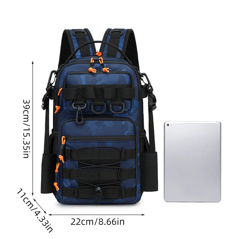 Lure climbing camping oxford backpack large capacity multi-pocket molle system - product image