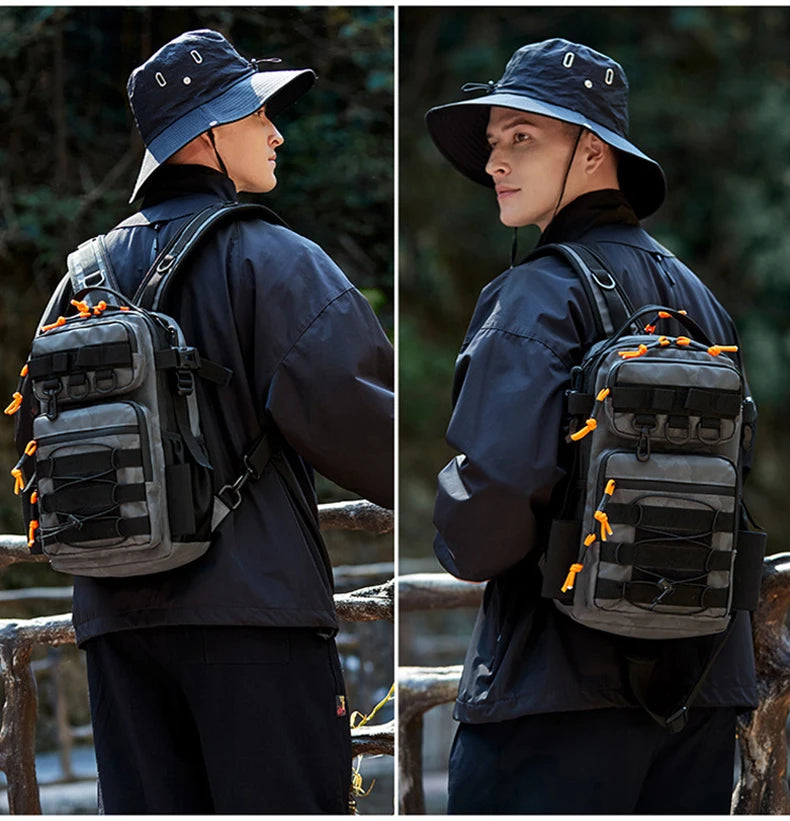 Lure climbing camping oxford backpack large capacity multi-pocket molle system - product image
