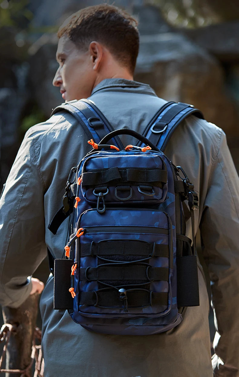 Lure climbing camping oxford backpack large capacity multi-pocket molle system - product image