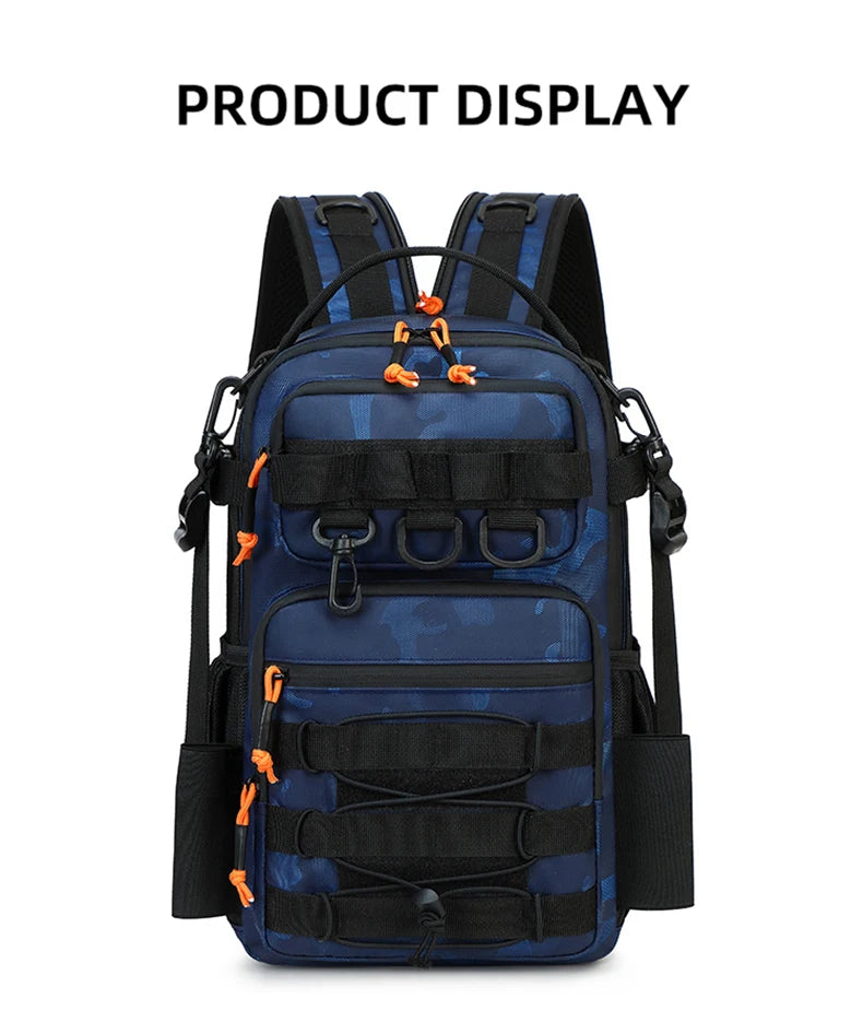 Lure climbing camping oxford backpack large capacity multi-pocket molle system - product image