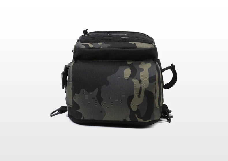 Men's fishing nylon chest bag tactical molle multi-pocket detachable strap - product image