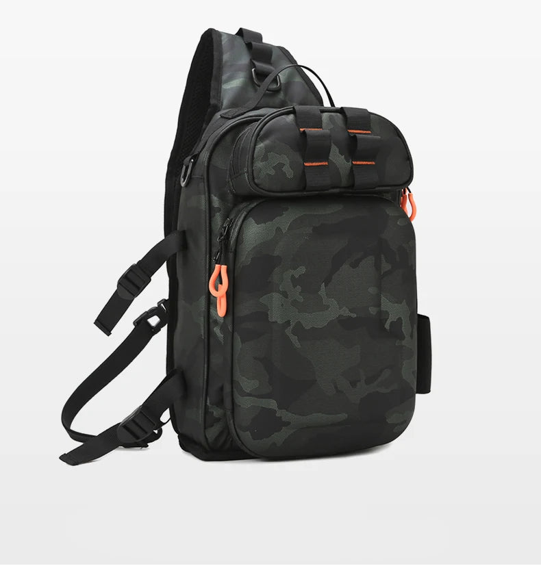 Men's oxford tactical backpack molle system fishing rod holders multi-pocket - product image