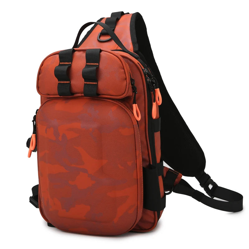 Men's oxford tactical backpack molle system fishing rod holders multi-pocket - product image