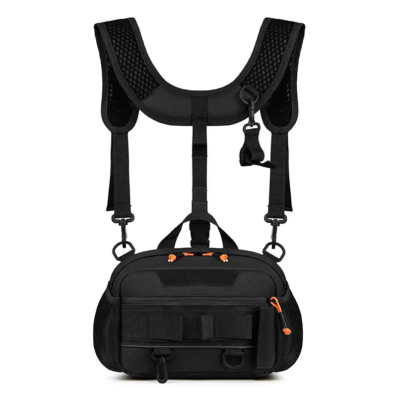 Men's oxford tactical hiking vest backpack detachable straps molle system - product image