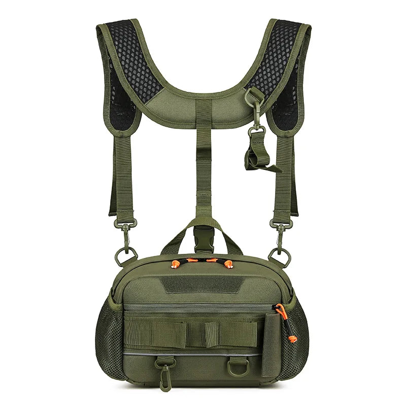 Men's oxford tactical hiking vest backpack detachable straps molle system - product image