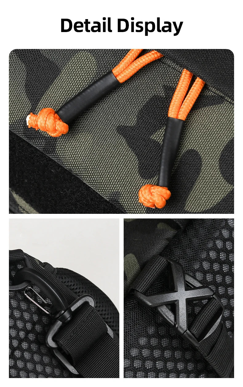 Men's oxford tactical hiking vest backpack detachable straps molle system - product image