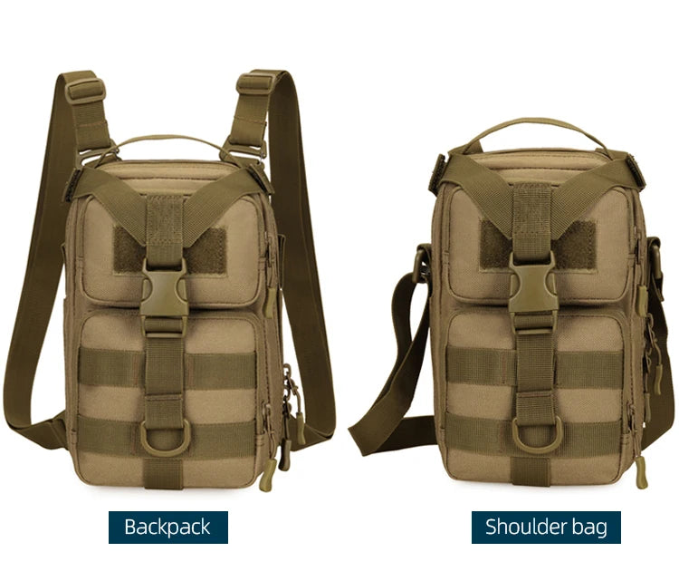 Mini tactical nylon backpack molle system detachable shoulder straps multi-pocket - product image