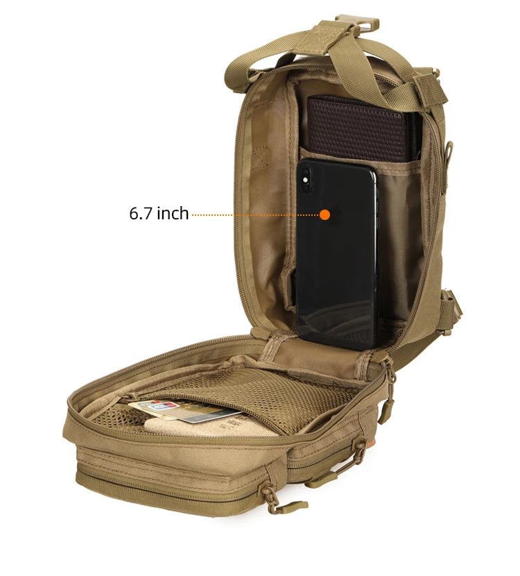Mini tactical nylon backpack molle system detachable shoulder straps multi-pocket - product image