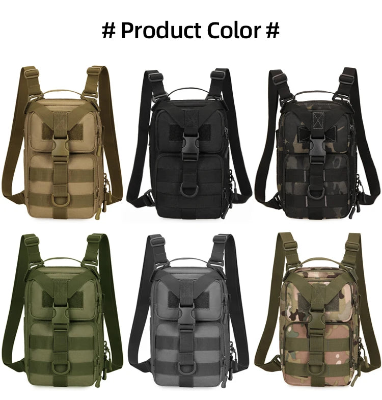 Mini tactical nylon backpack molle system detachable shoulder straps multi-pocket - product image