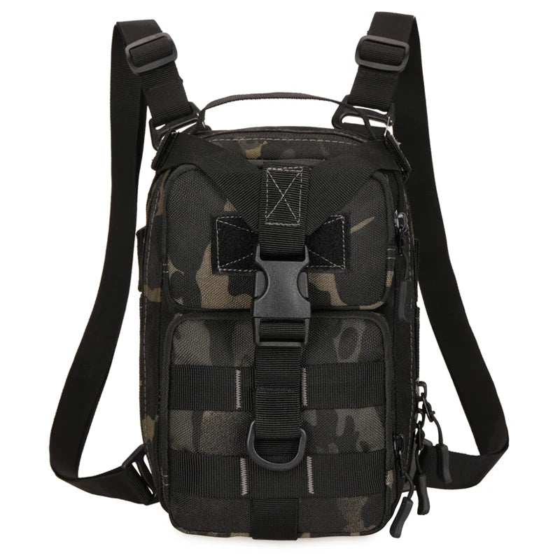Mini tactical nylon backpack molle system detachable shoulder straps multi-pocket - product image