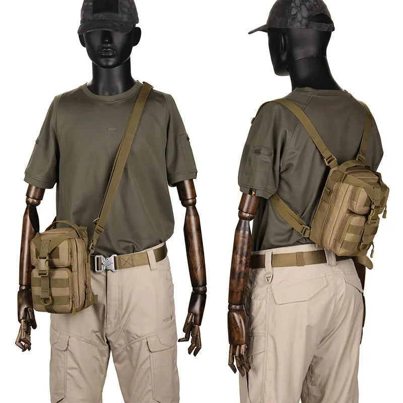 Mini tactical nylon backpack molle system detachable shoulder straps multi-pocket - product image