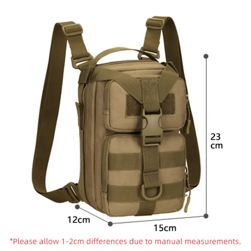 Mini tactical nylon backpack molle system detachable shoulder straps multi-pocket - product image