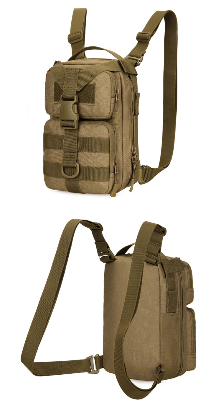 Mini tactical nylon backpack molle system detachable shoulder straps multi-pocket - product image