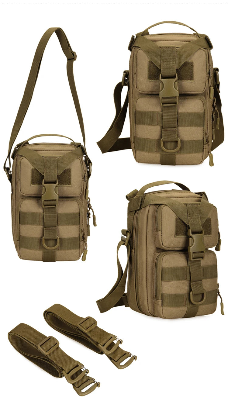 Mini tactical nylon backpack molle system detachable shoulder straps multi-pocket - product image