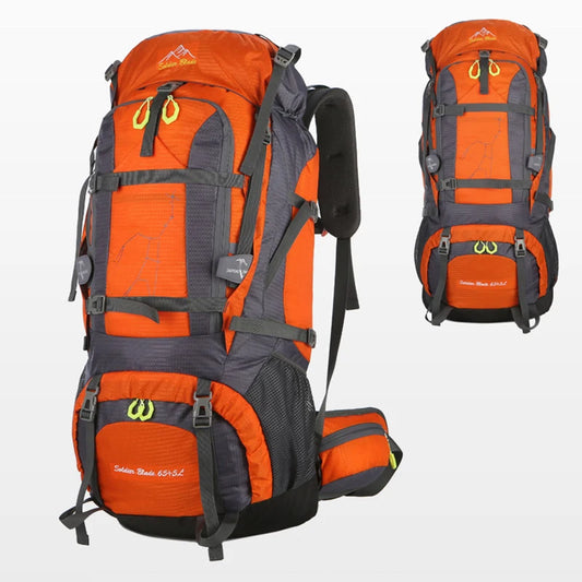 Nylon 75L Camping Backpack Large Capacity Multi-layer Rain Cover Included