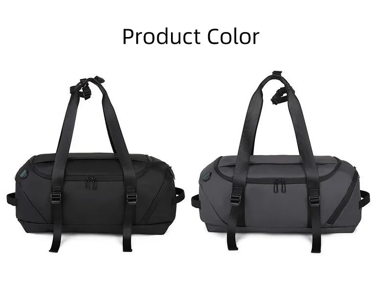 Nylon fitness gym shoulder duffel with independent shoe compartment - product image