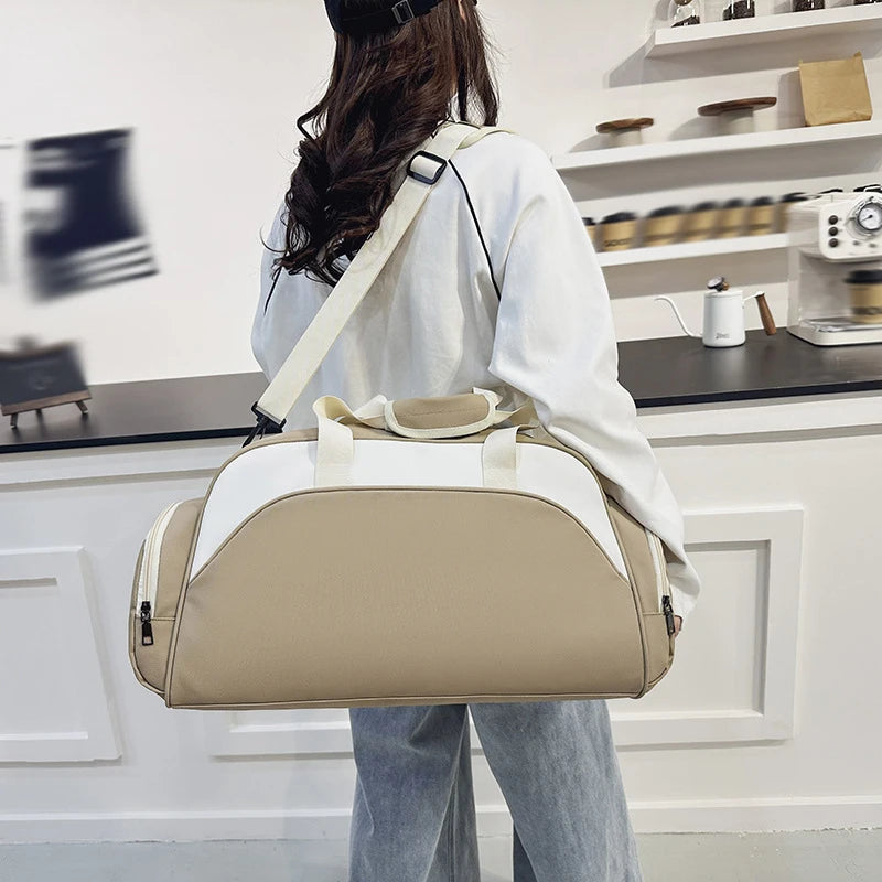 Nylon fitness yoga bag shoes compartment wet dry separation large capacity multi-pocket - product image