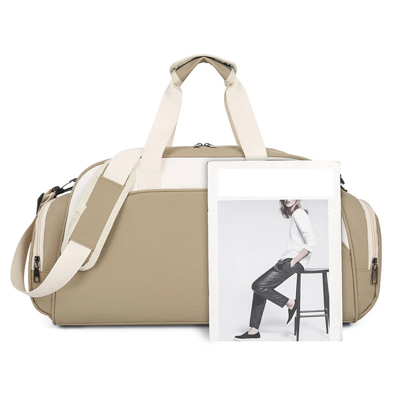 Nylon fitness yoga bag shoes compartment wet dry separation large capacity multi-pocket - product image